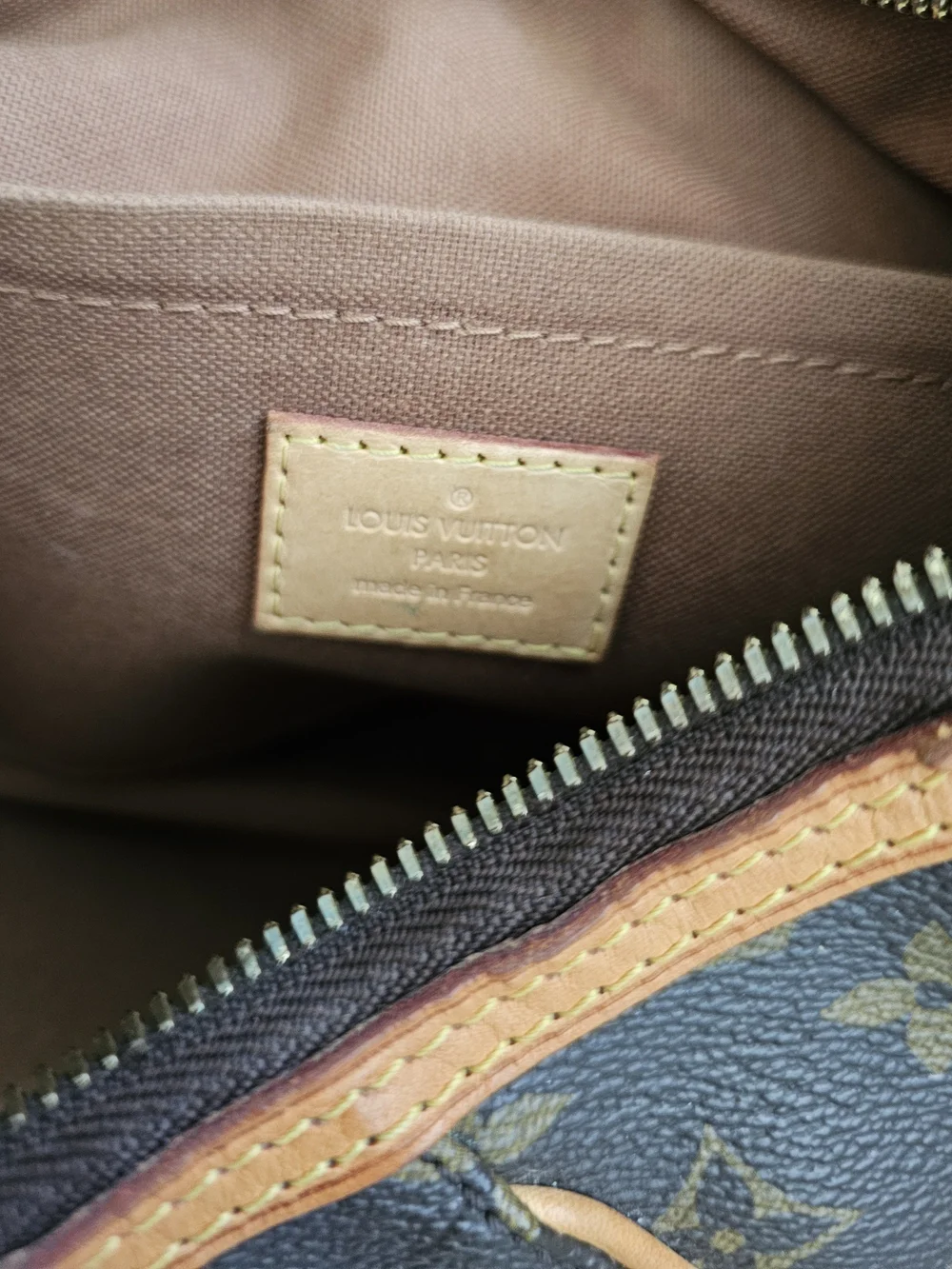 Louis Vuitton Thames GM Brown Monogram Canvas Hobo Bag
